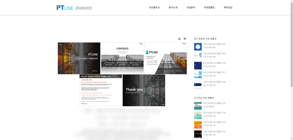 PPT 템플릿 피티라인 상세